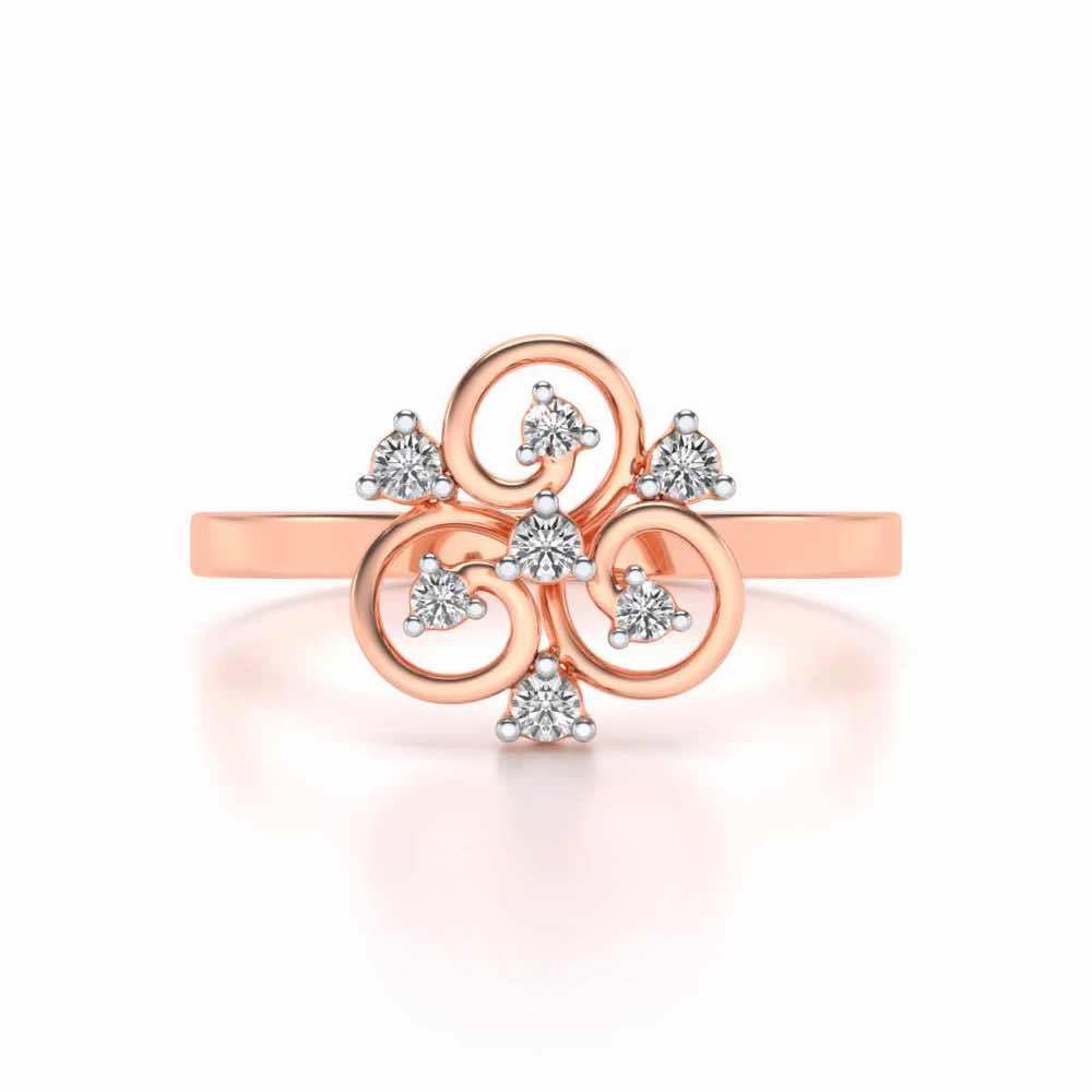 Ekani Silver Ring - Rose Gold - Image 4