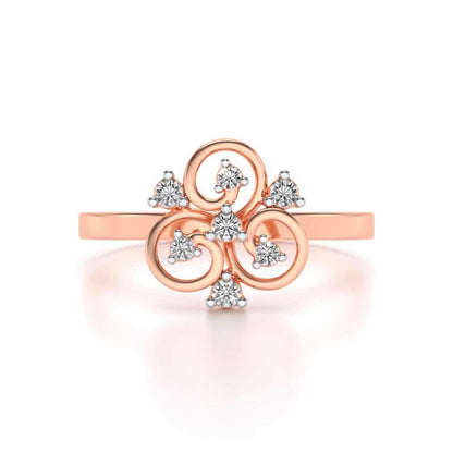Ekani Silver Ring - Rose Gold - Image 4