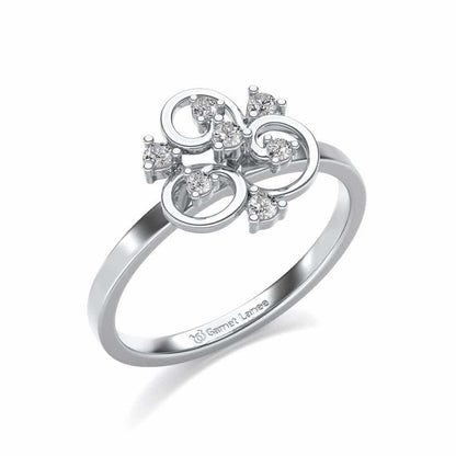 Ekani Silver Ring - White Gold - Image 1