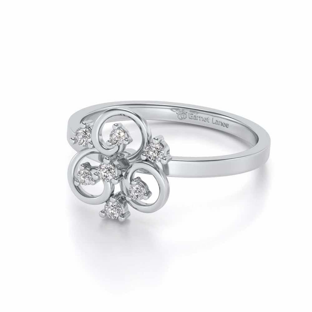 Ekani Silver Ring - White Gold - Image 2