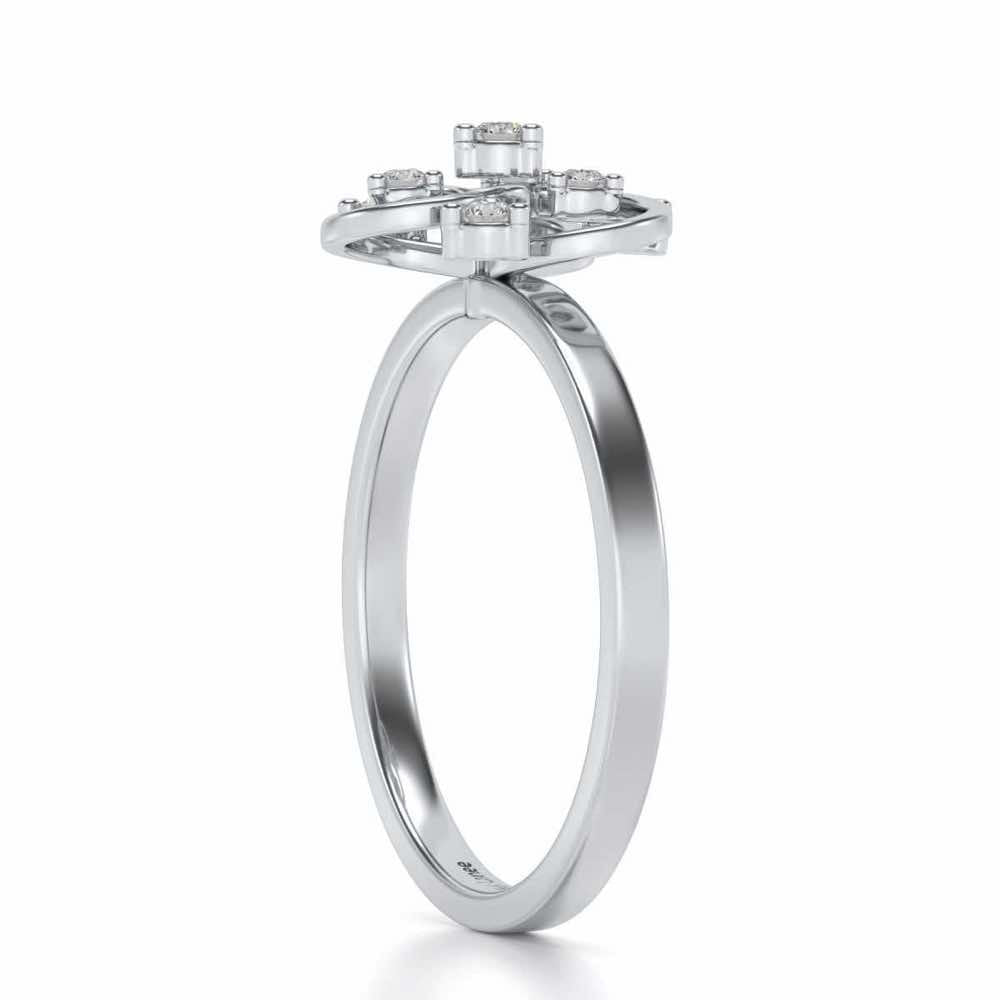 Ekani Silver Ring - White Gold - Image 3