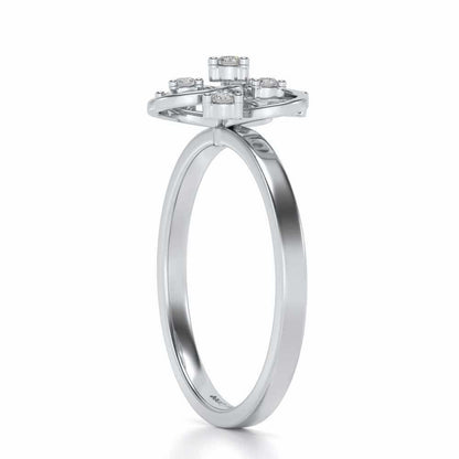 Ekani Silver Ring - White Gold - Image 3