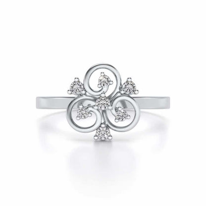Ekani Silver Ring - White Gold - Image 4