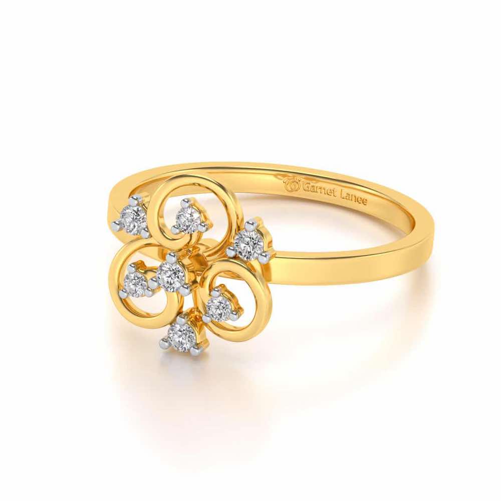 Ekani Silver Ring - Yellow Gold - Image 2