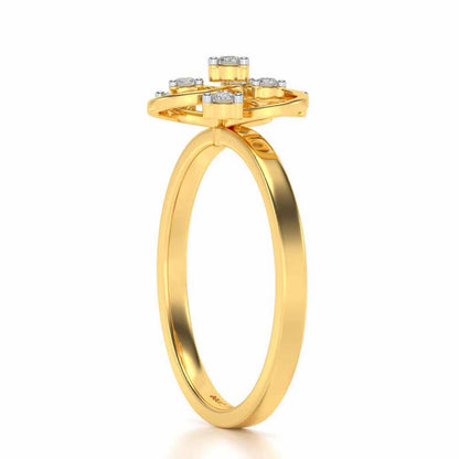 Ekani Silver Ring - Yellow Gold - Image 3