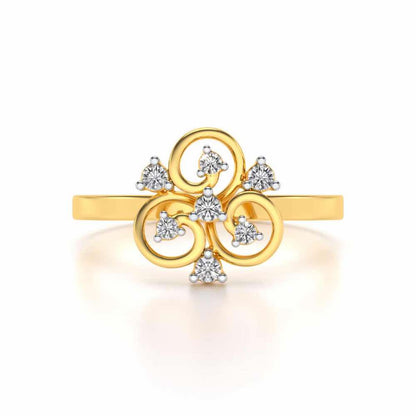 Ekani Silver Ring - Yellow Gold - Image 4