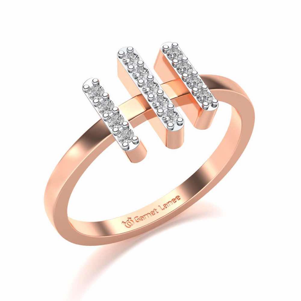 Ekanta Silver Ring - Rose Gold - Image 1