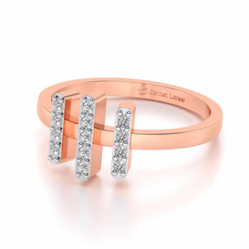 Ekanta Silver Ring - Rose Gold - Image 2