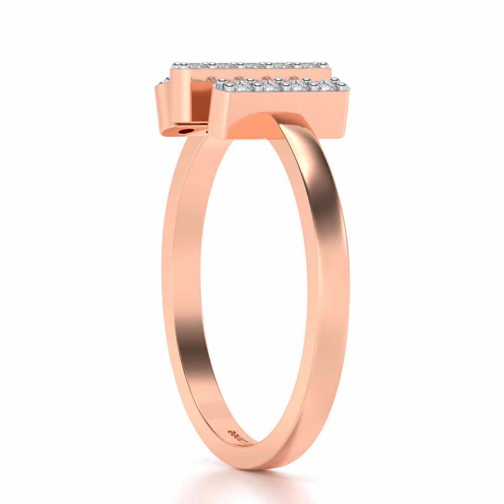 Ekanta Silver Ring - Rose Gold - Image 3