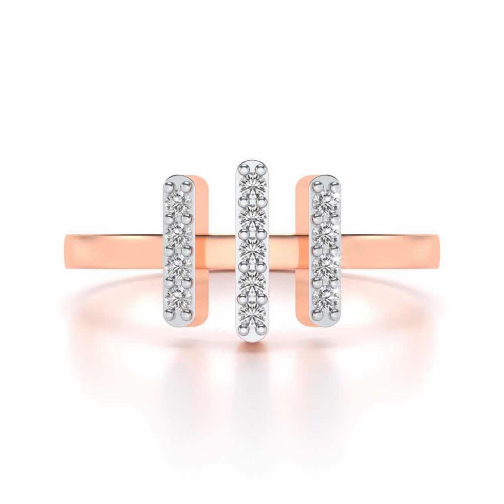 Ekanta Silver Ring - Rose Gold - Image 4