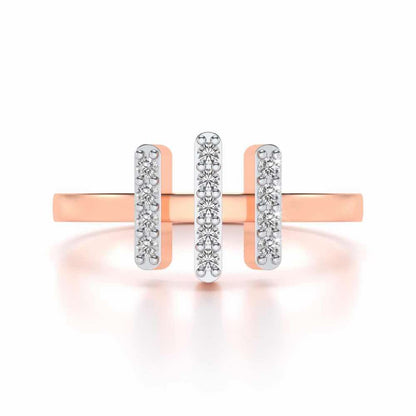 Ekanta Silver Ring - Rose Gold - Image 4