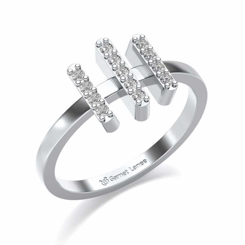 Ekanta Silver Ring - White Gold - Image 1