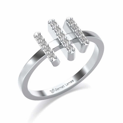 Ekanta Silver Ring - White Gold - Image 1