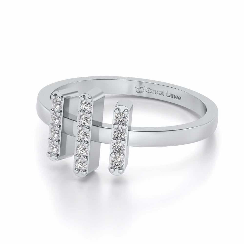 Ekanta Silver Ring - White Gold - Image 2