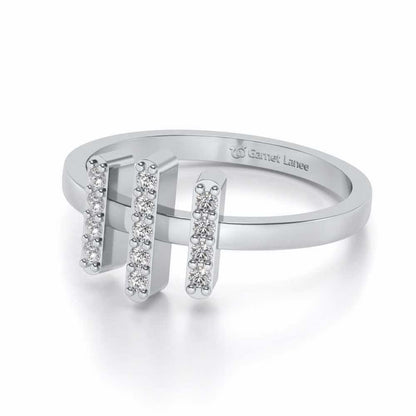 Ekanta Silver Ring - White Gold - Image 2