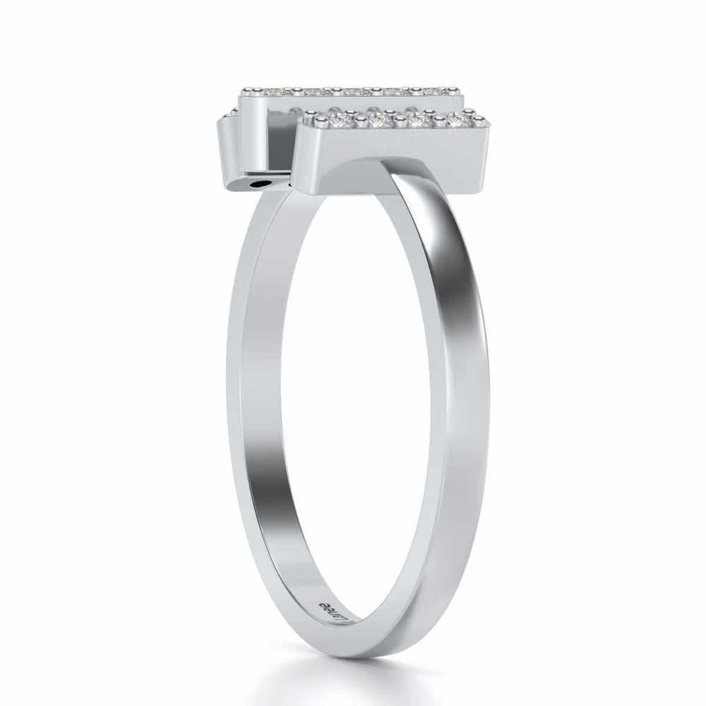 Ekanta Silver Ring - White Gold - Image 3