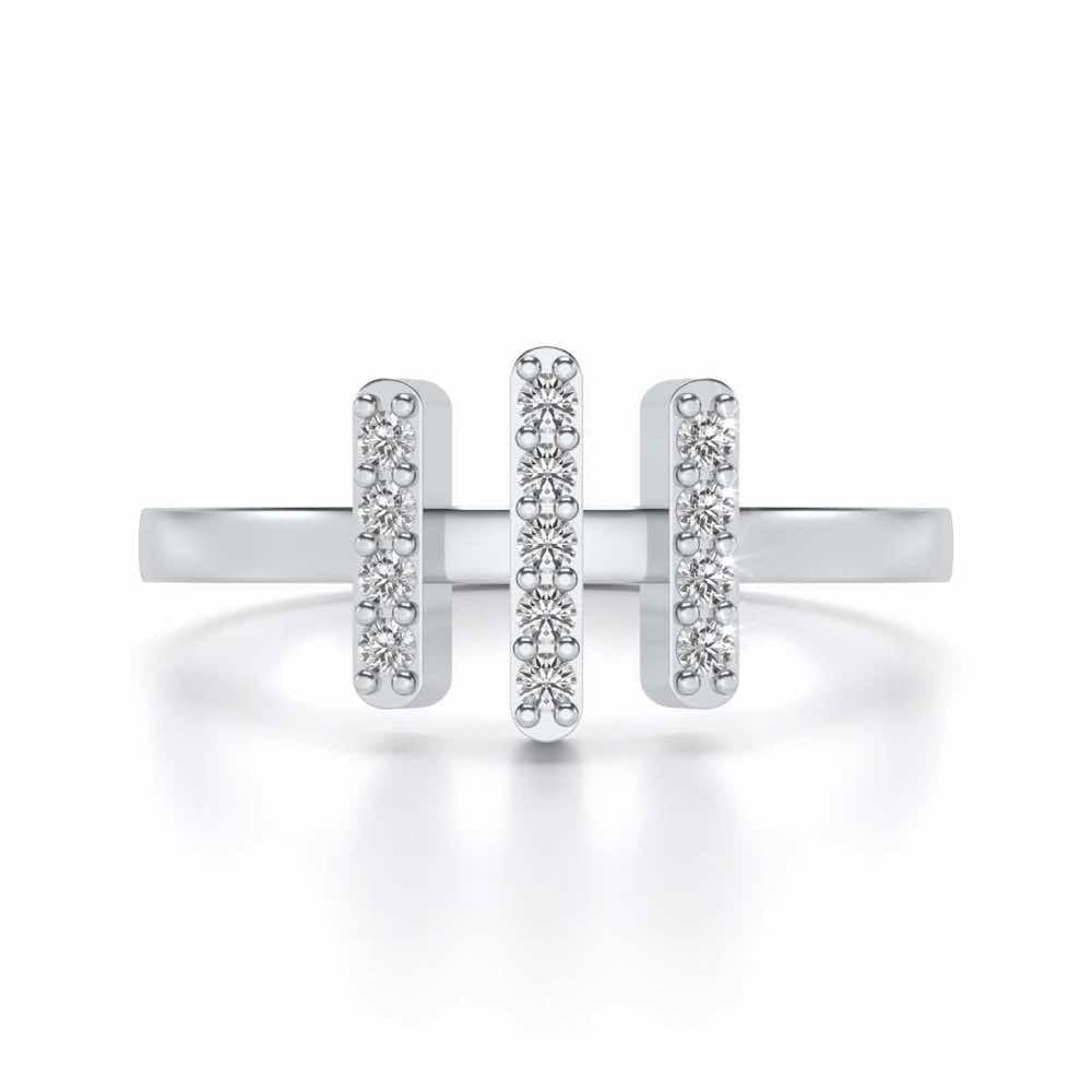 Ekanta Silver Ring - White Gold - Image 4