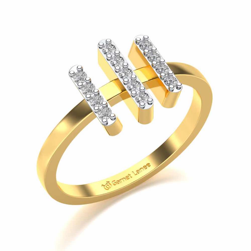 Ekanta Silver Ring - Yellow Gold - Image 1
