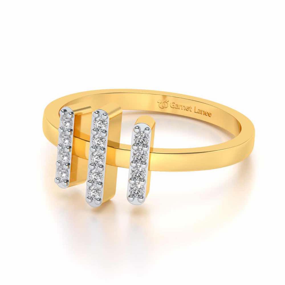 Ekanta Silver Ring - Yellow Gold - Image 2
