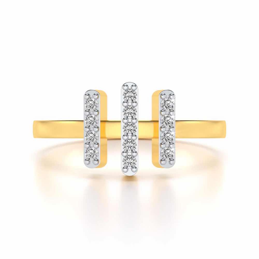 Ekanta Silver Ring - Yellow Gold - Image 4
