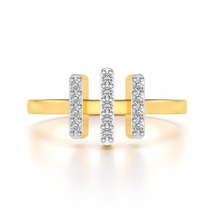 Ekanta Silver Ring - Yellow Gold - Image 4