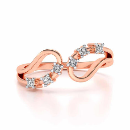Ekiya Silver Ring - Rose Gold - Image 4