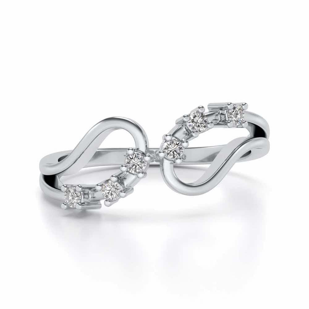 Ekiya Silver Ring - White Gold - Image 4