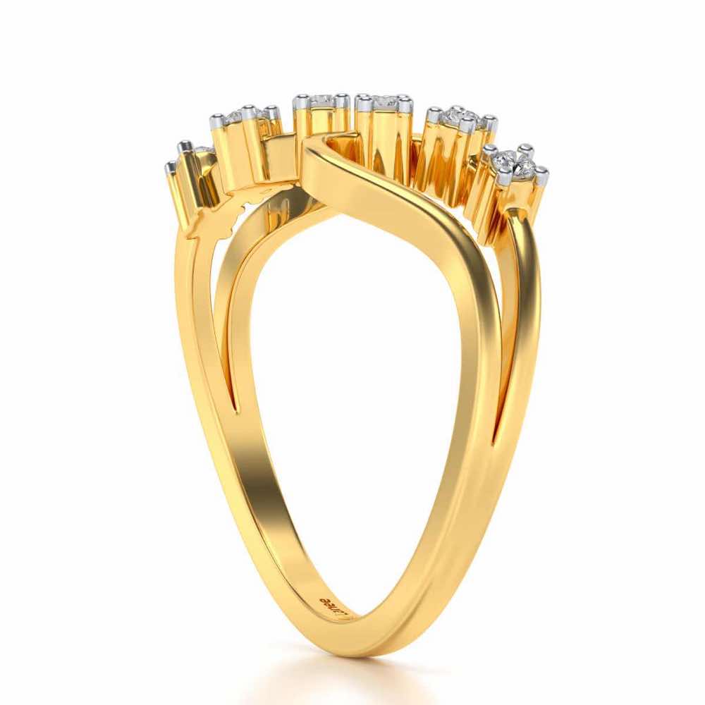 Ekiya Silver Ring - Yellow Gold - Image 3