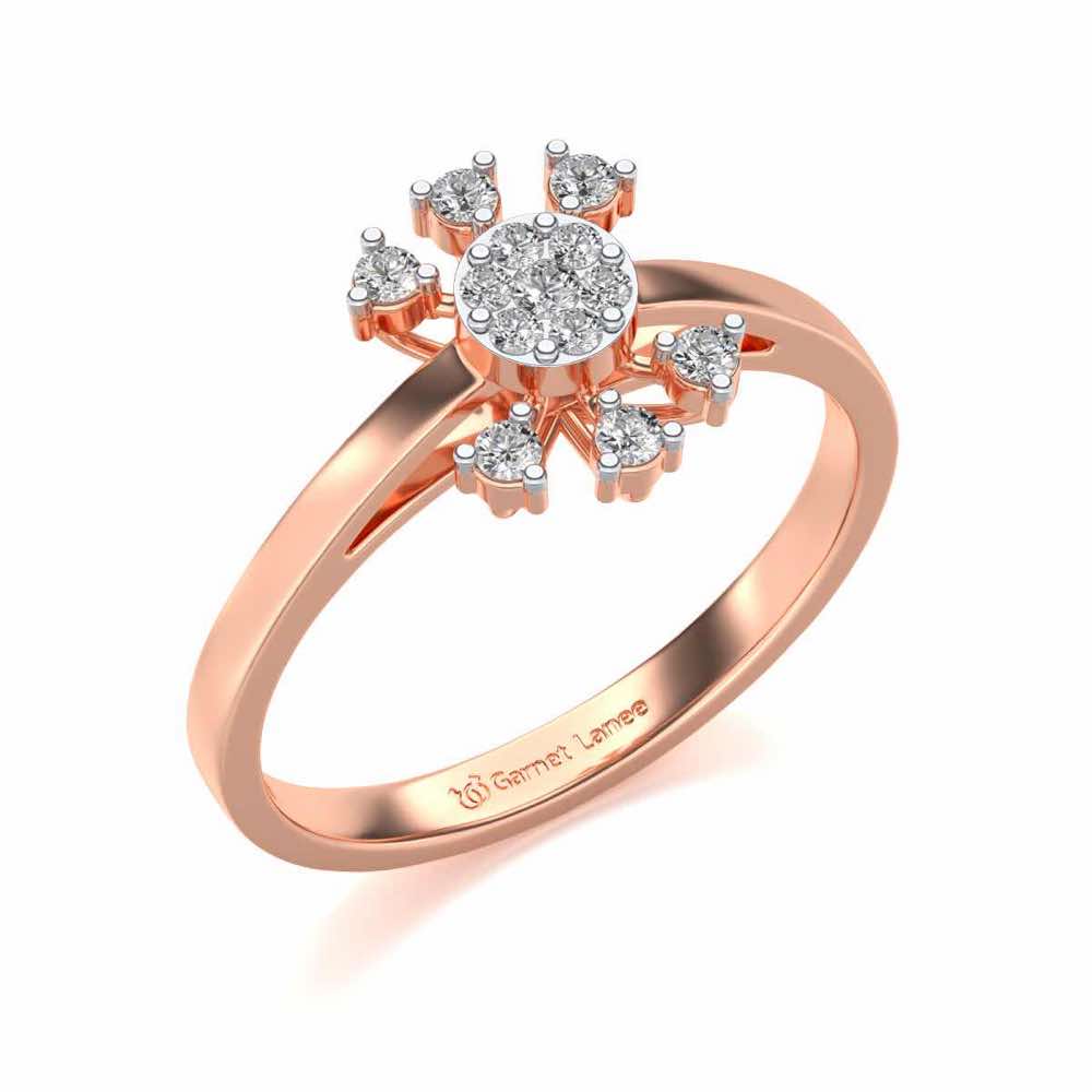 Ekta Silver Ring - Rose Gold - Image 1