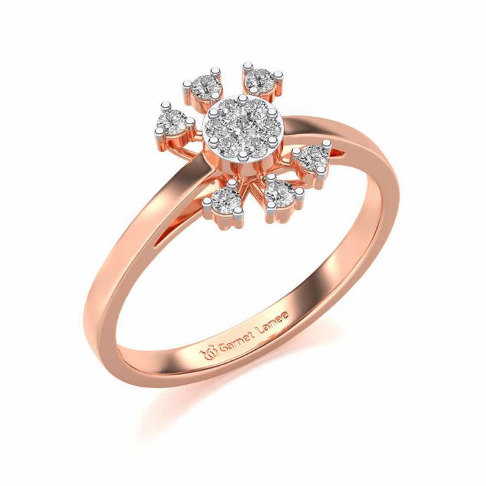 Ekta Silver Ring - Rose Gold - Image 1