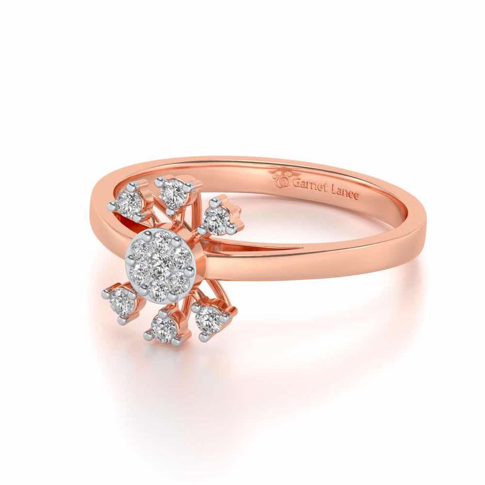 Ekta Silver Ring - Rose Gold - Image 2
