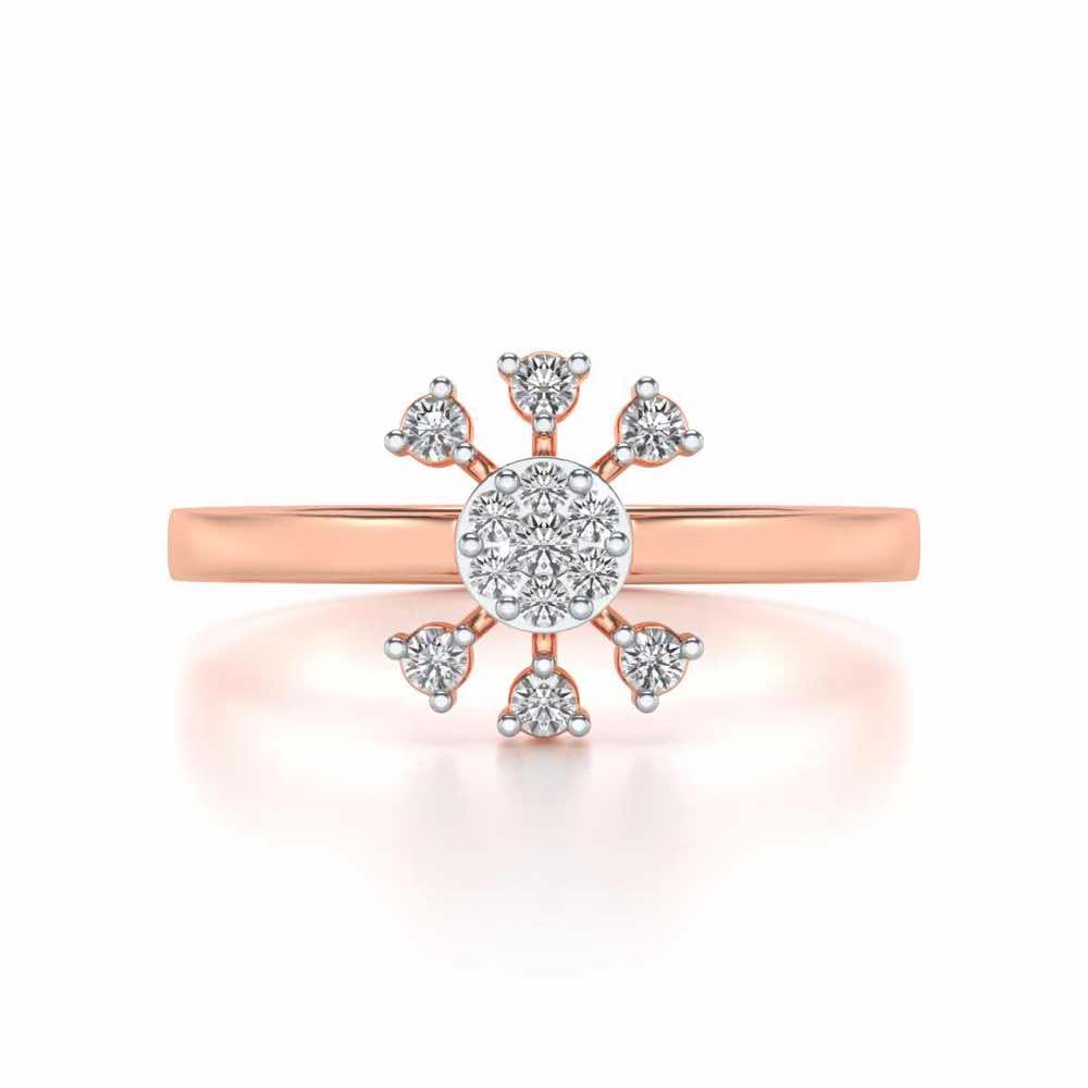 Ekta Silver Ring - Rose Gold - Image 4