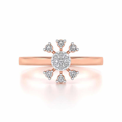 Ekta Silver Ring - Rose Gold - Image 4