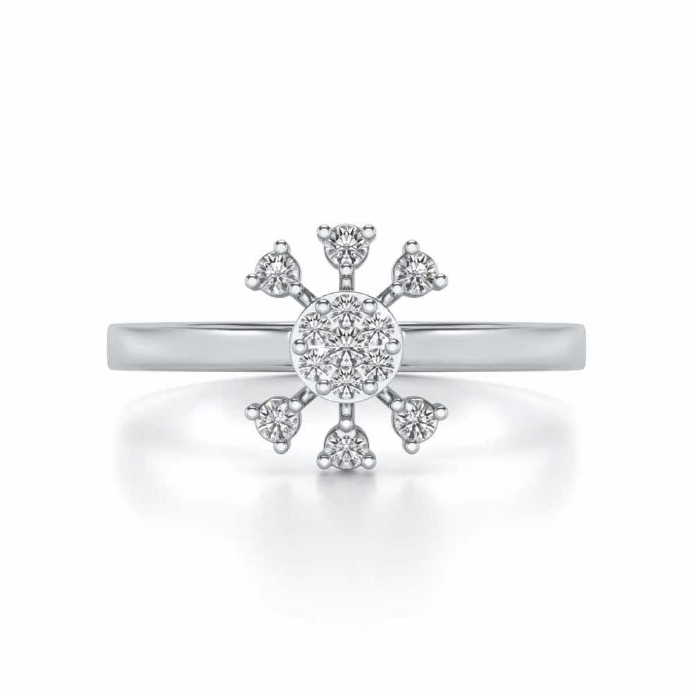 Ekta Silver Ring - White Gold - Image 4