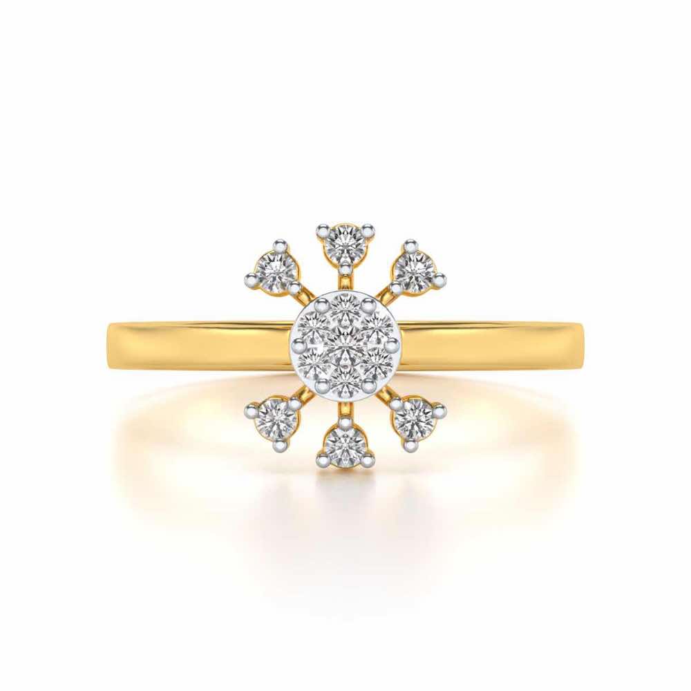 Ekta Silver Ring - Yellow Gold - Image 4
