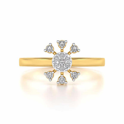 Ekta Silver Ring - Yellow Gold - Image 4
