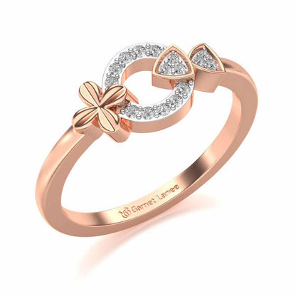 Ela Silver Ring - Rose Gold - Image 1