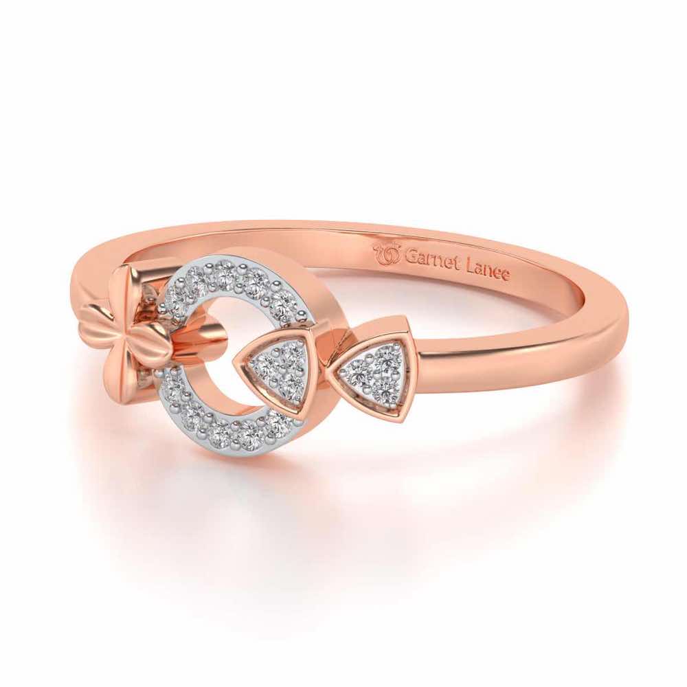 Ela Silver Ring - Rose Gold - Image 2
