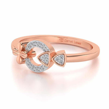 Ela Silver Ring - Rose Gold - Image 2