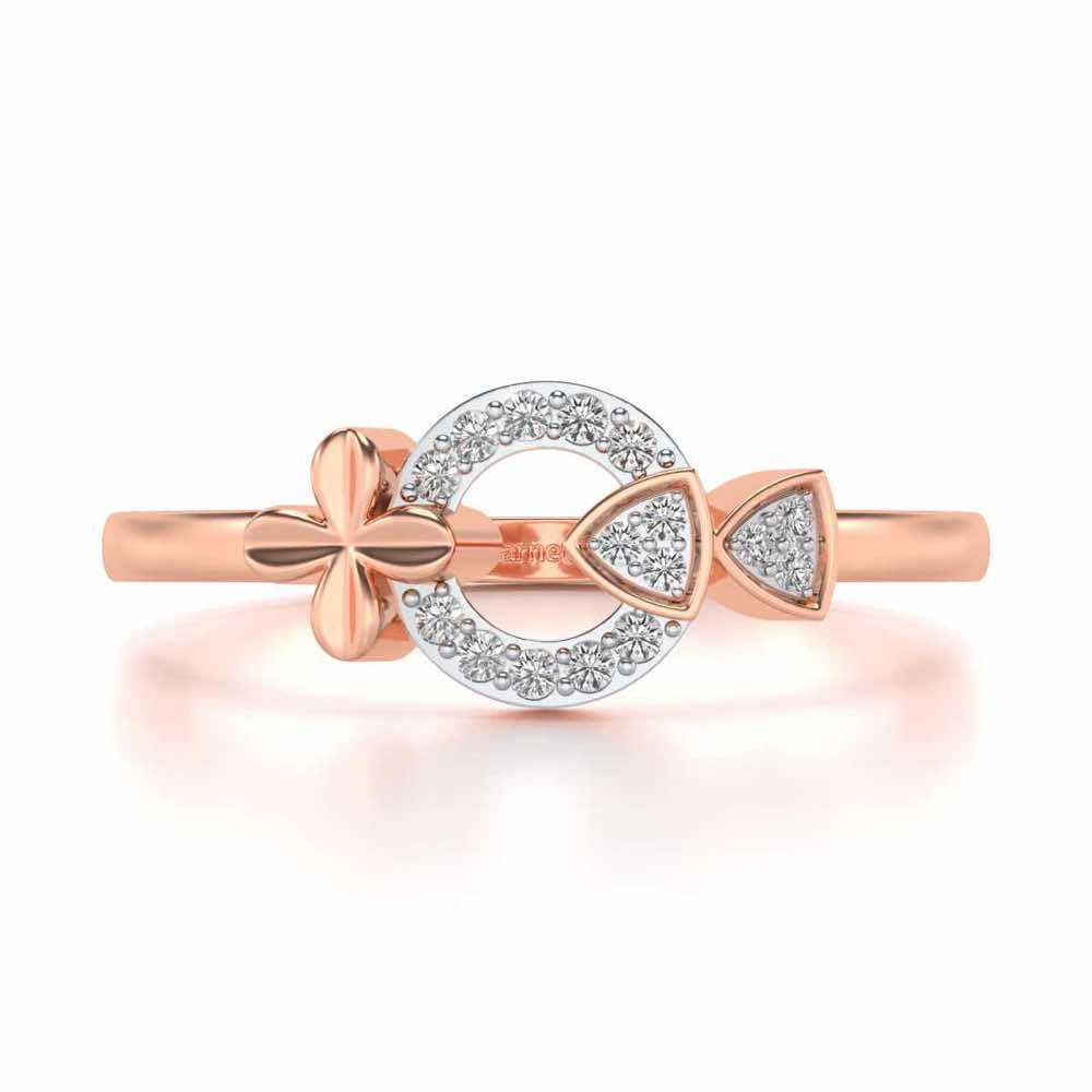 Ela Silver Ring - Rose Gold - Image 4