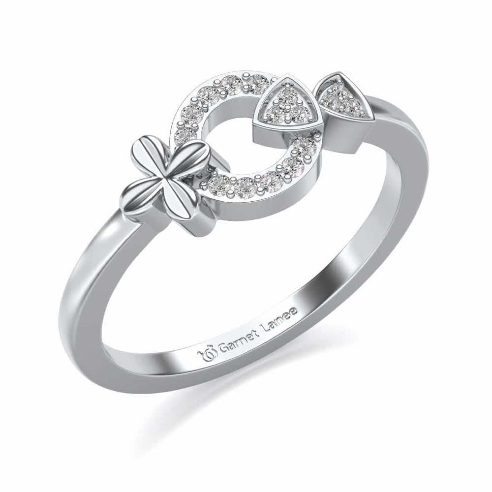 Ela Silver Ring - White Gold - Image 1