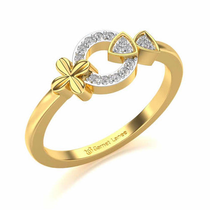 Ela Silver Ring - Yellow Gold - Image 1