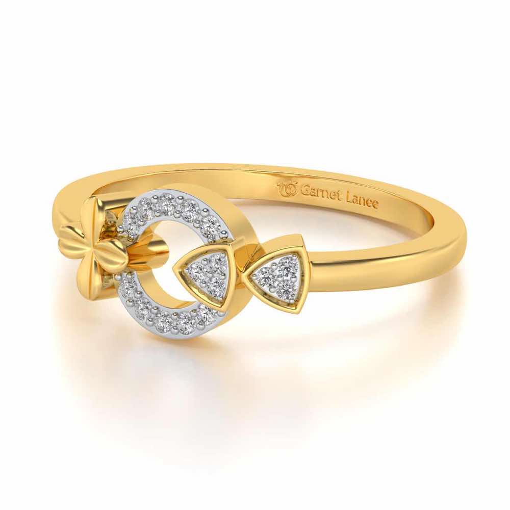 Ela Silver Ring - Yellow Gold - Image 2