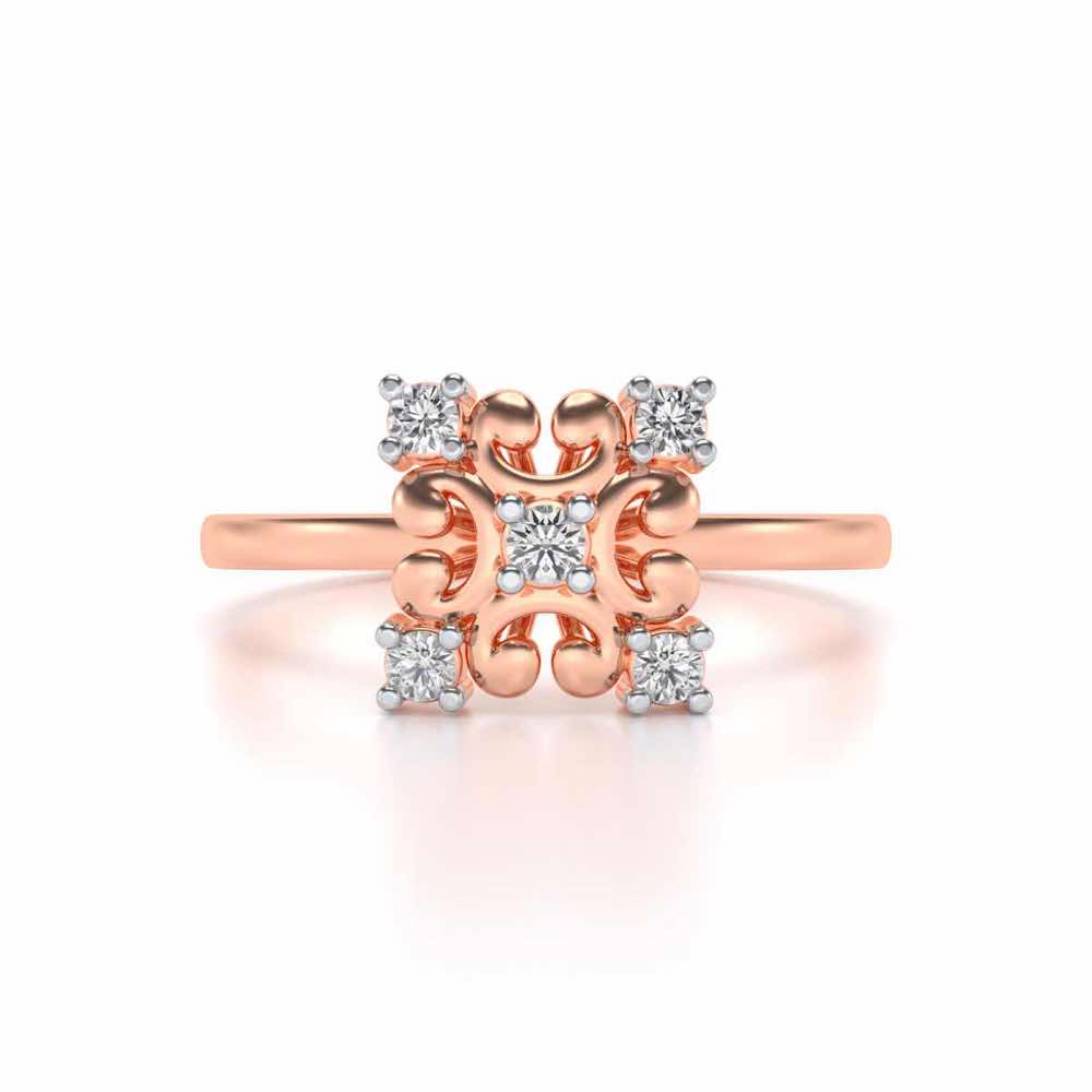 Elan Silver Ring - Rose Gold - Image 4