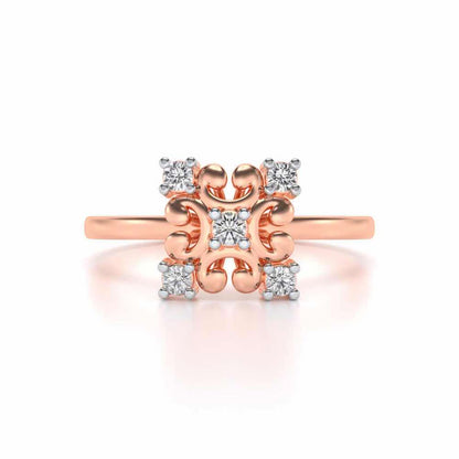 Elan Silver Ring - Rose Gold - Image 4