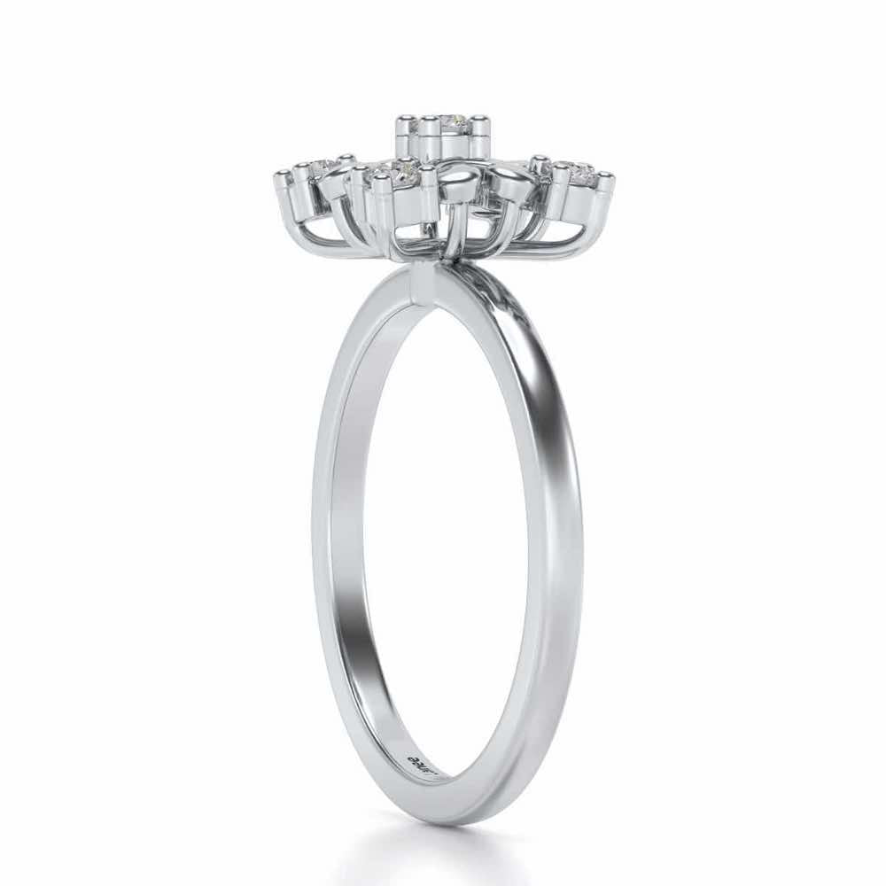 Elan Silver Ring - White Gold - Image 3