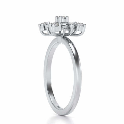 Elan Silver Ring - White Gold - Image 3