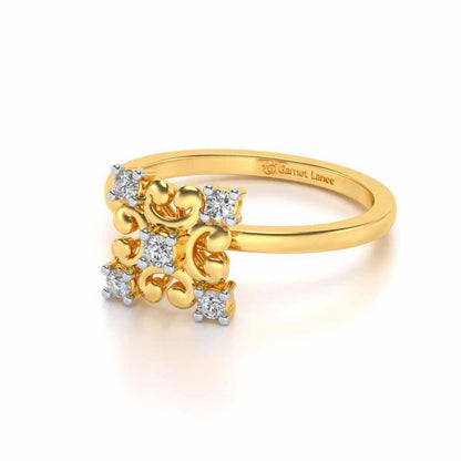 Elan Silver Ring - Yellow Gold - Image 2