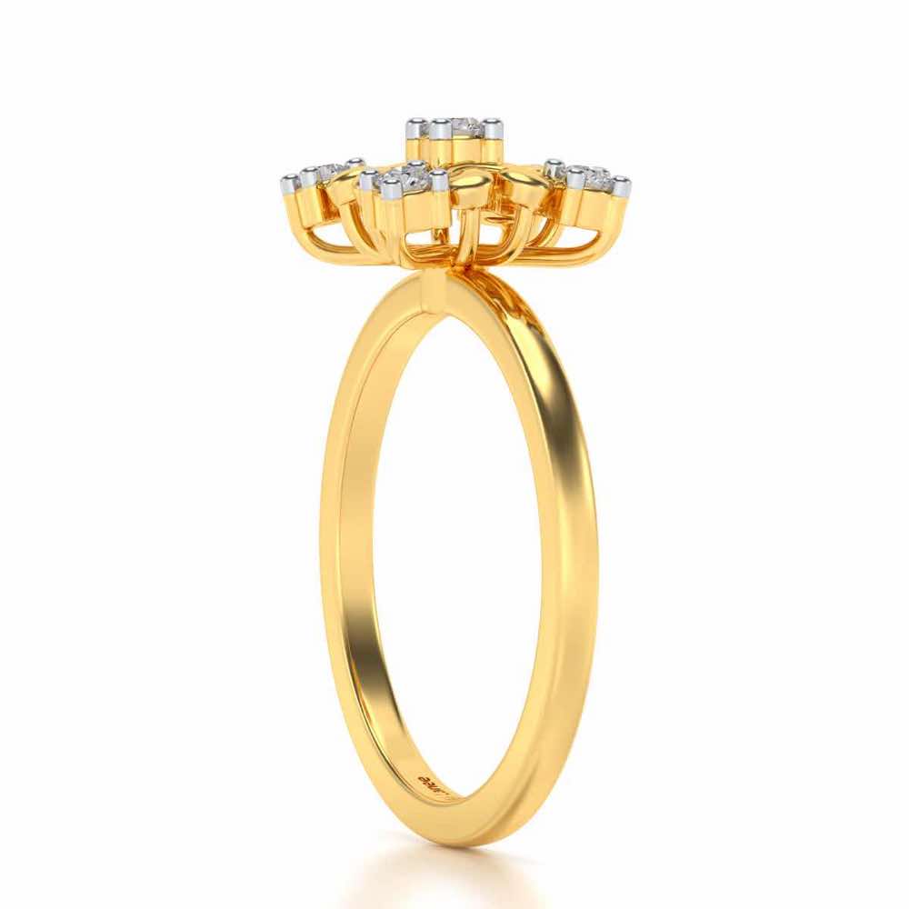 Elan Silver Ring - Yellow Gold - Image 3