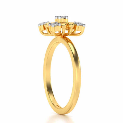 Elan Silver Ring - Yellow Gold - Image 3